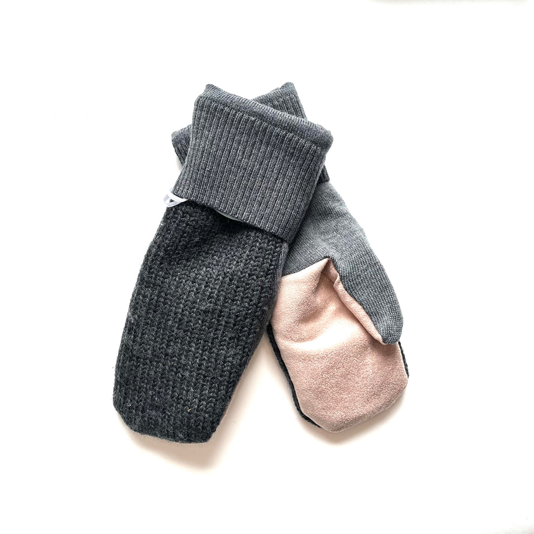 Grey with Pink Mittens