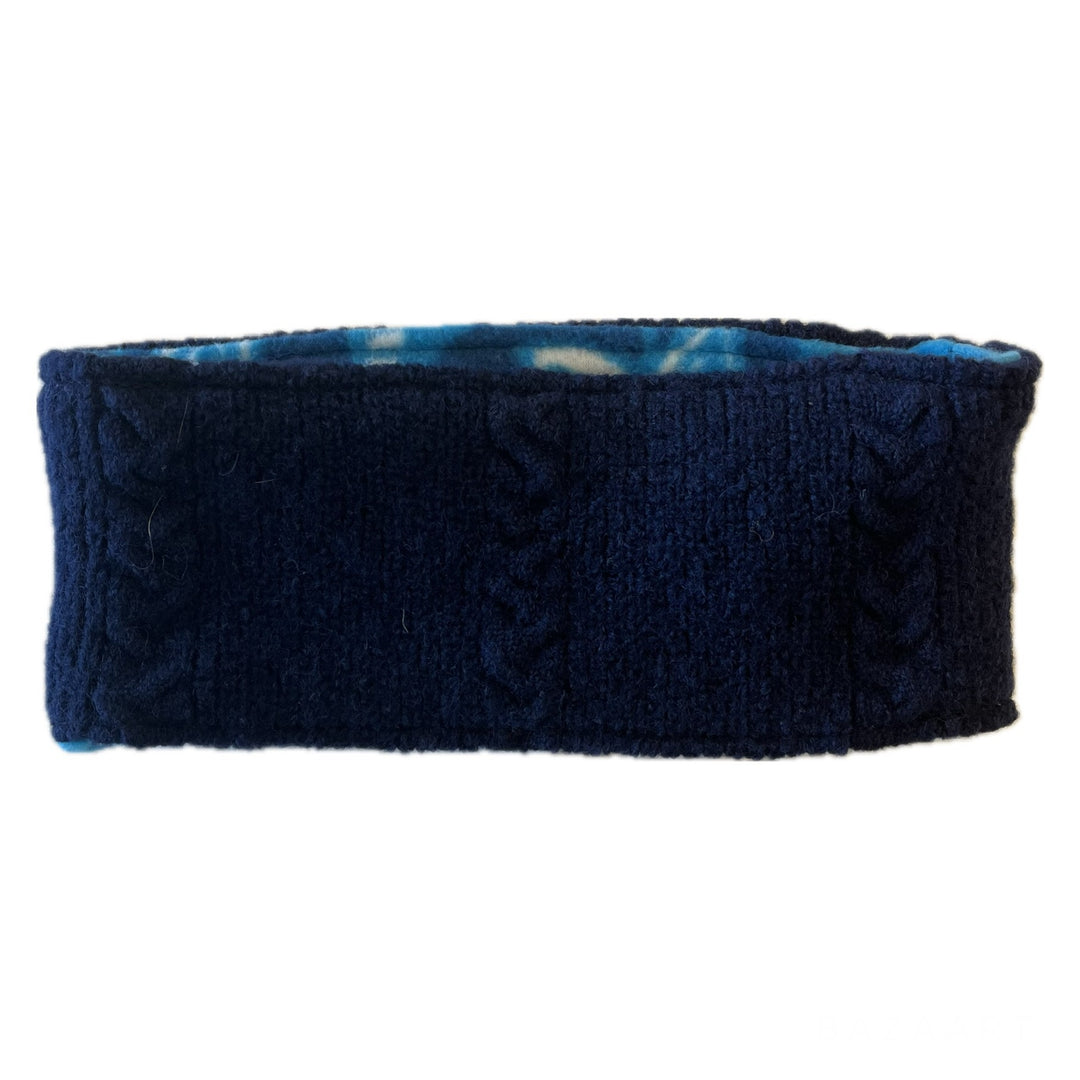 Navy Cable Knit Headband