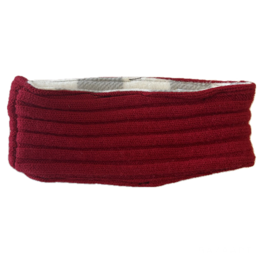 Red Cable Knit Headband