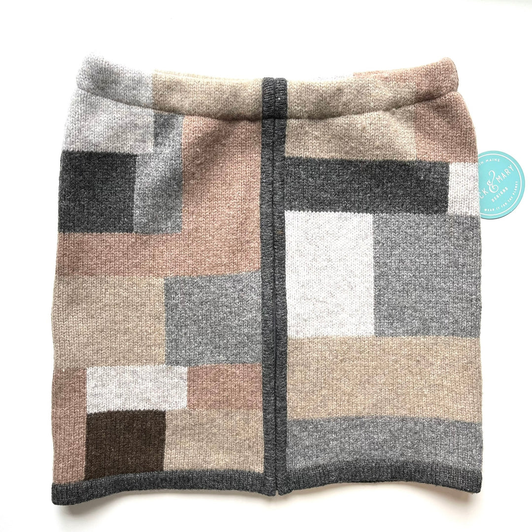 Neutral Patchwork Bun Warmer Skirt