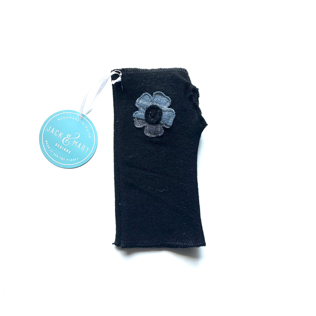 Black Fingerless Mittens