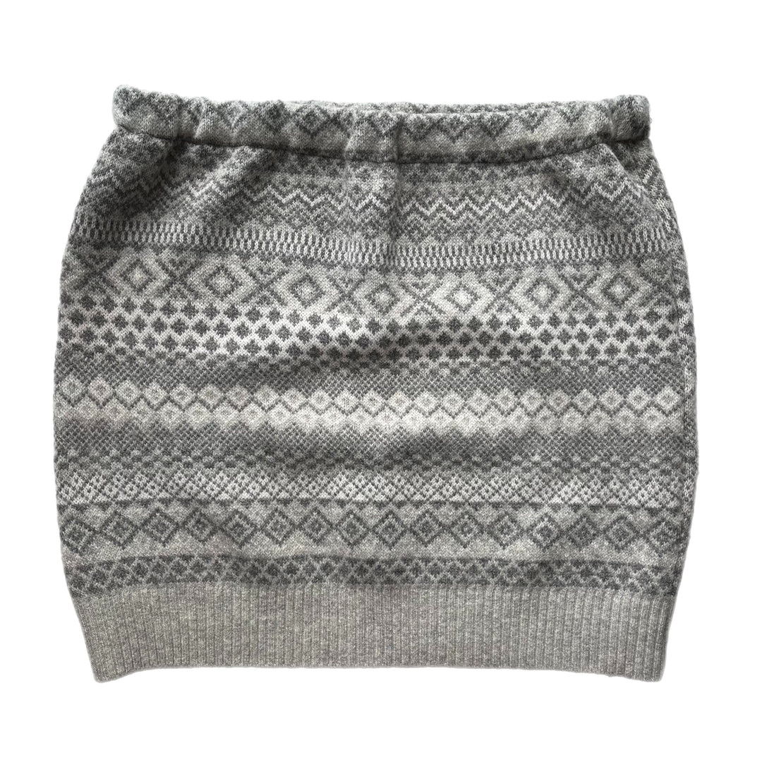 Womens Large Bun Warmer Skirt Grey Pattern