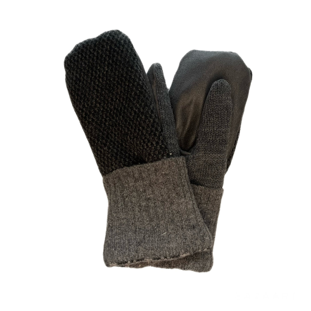 Grey Womens Driving Mittens