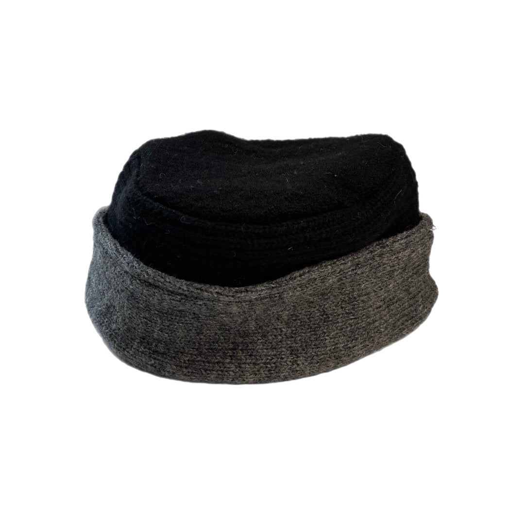 Womens Grey and Black Hat