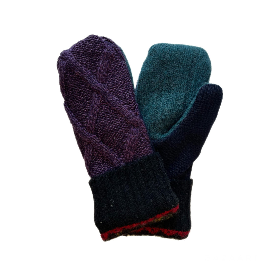 Womens Purple and Blue Mittens