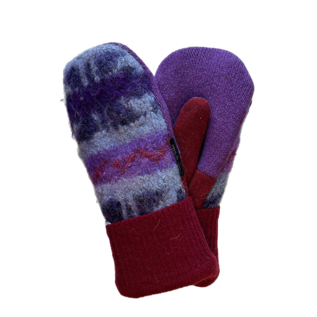 Womens Red and Purple Mittens