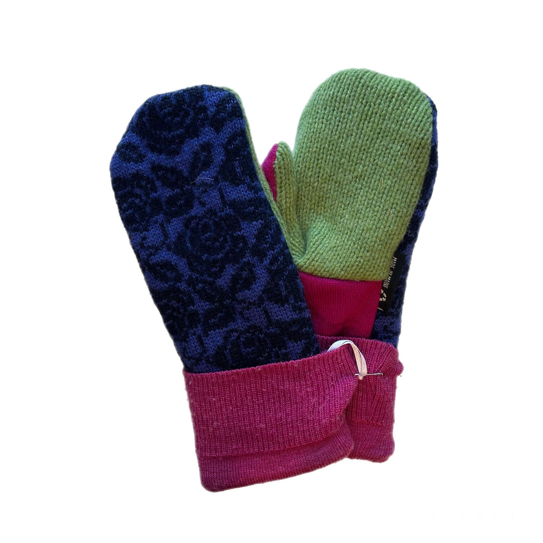 Womens Purple and Green Mittens