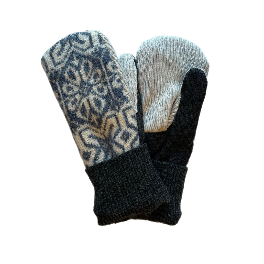 Women's Mittens - Blue & Grey - 1326 M/L