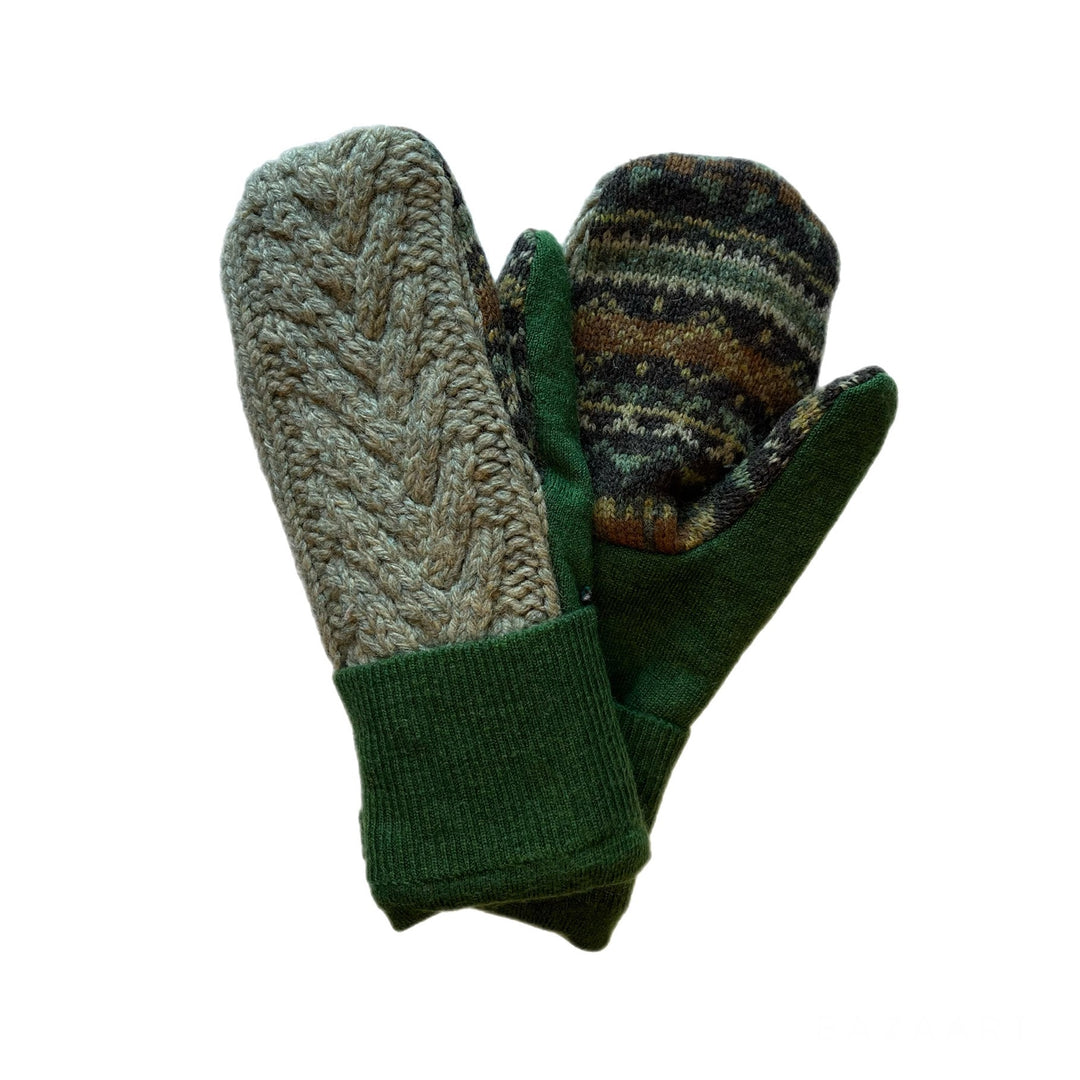 Womens Green Mittens