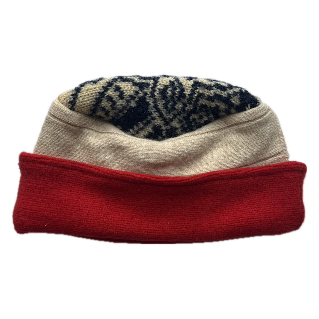 Kids Hat Cream Nordic with Red Band