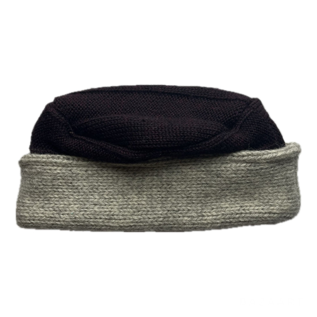 Kids Hat Deep Purple with Grey Band