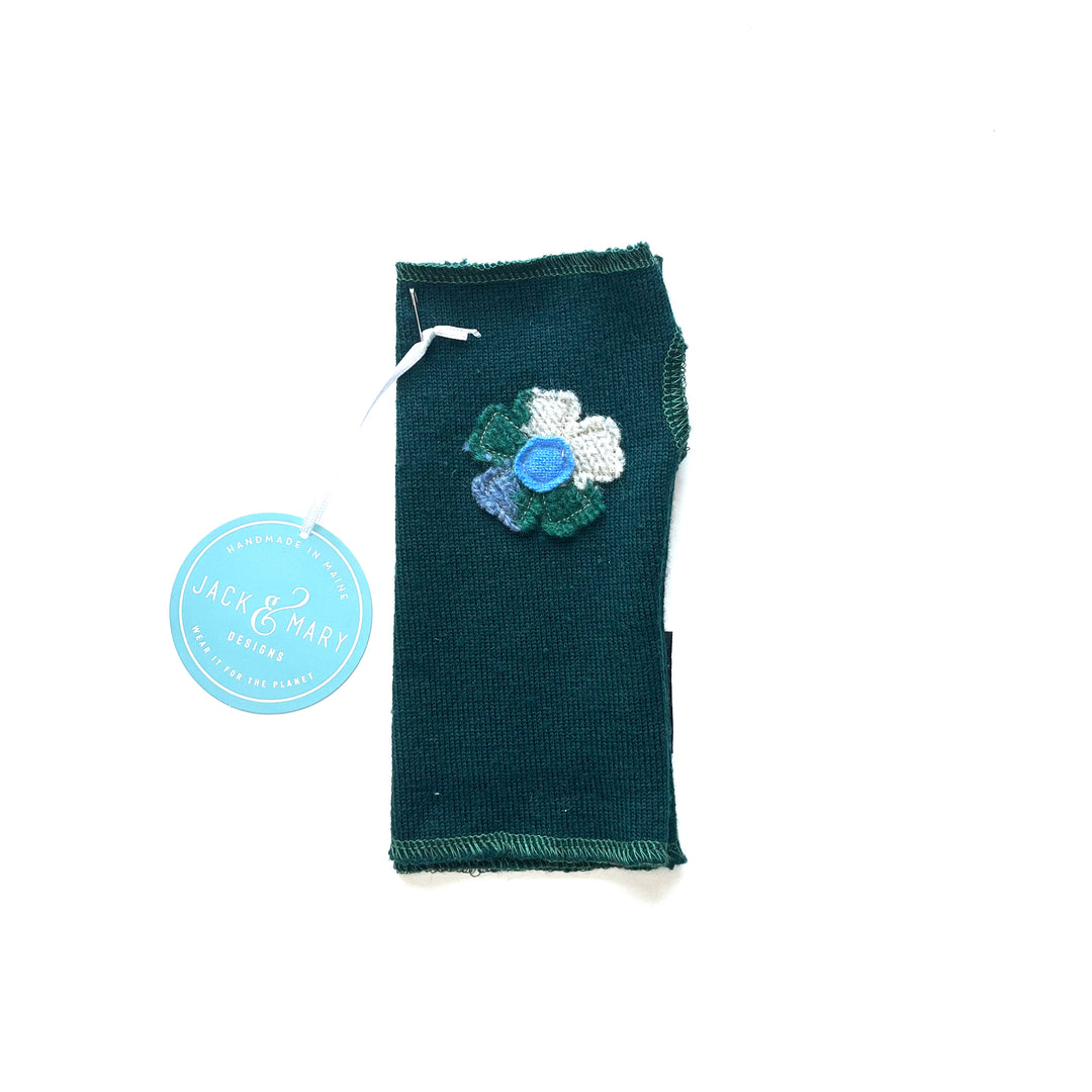 Green Fingerless Mittens
