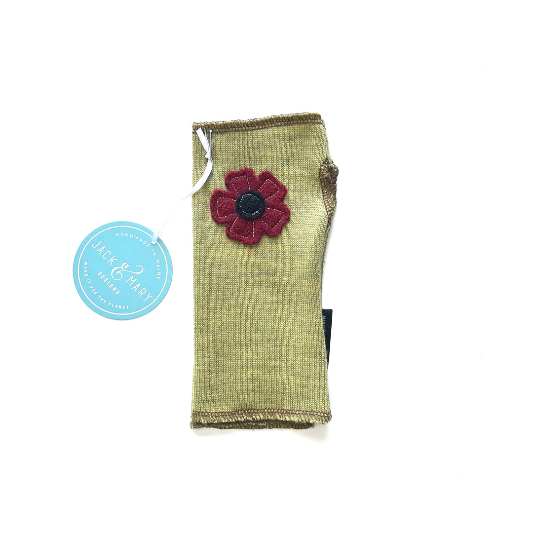 Green Fingerless Mittens