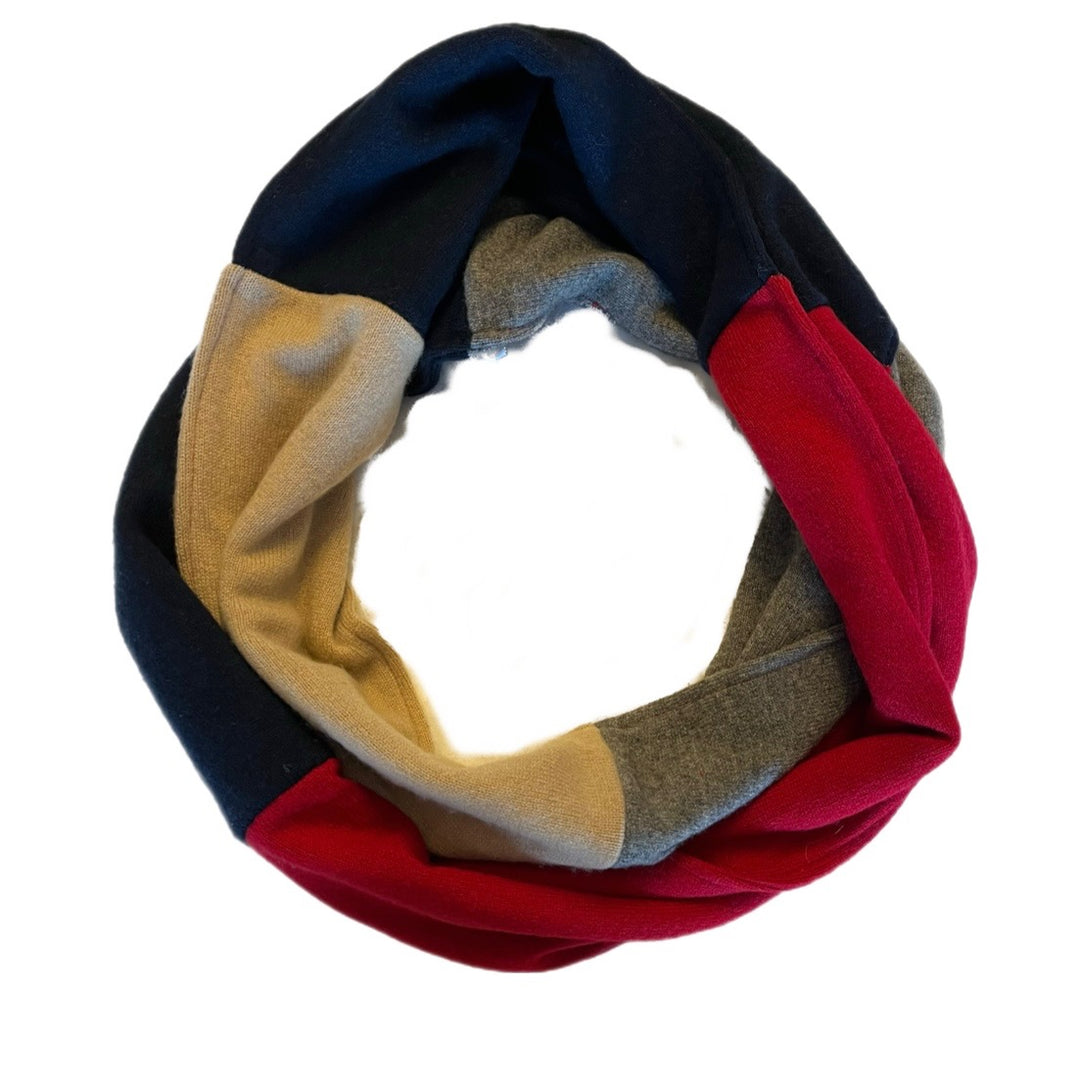 Blue and Red Circle Scarf