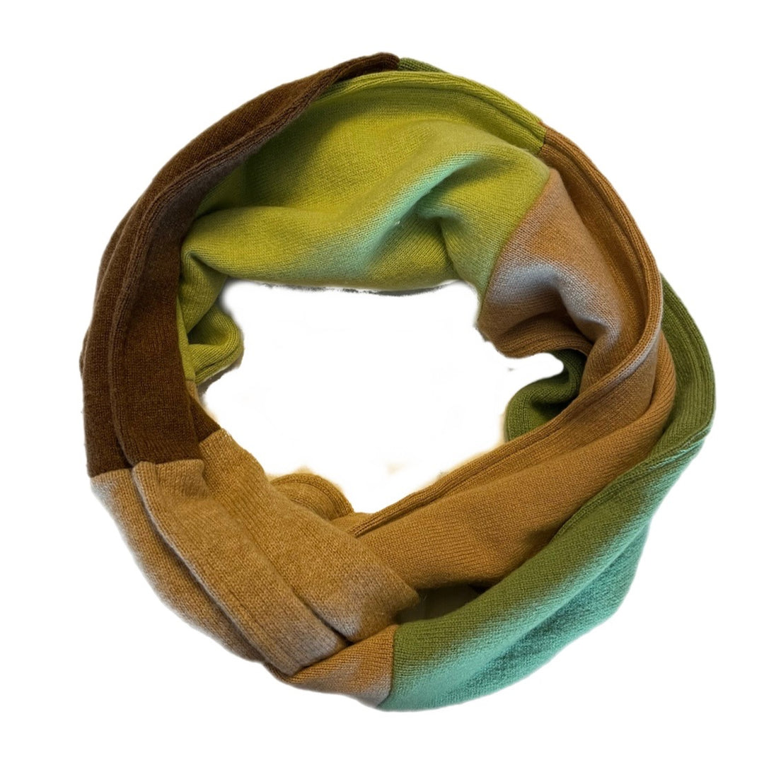 Greens and Browns Circle Scarf