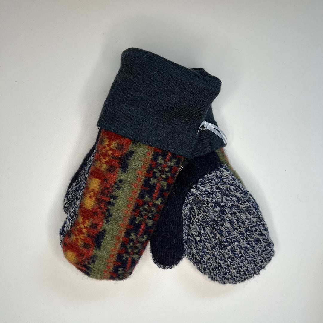 Blue & Pattern Mittens