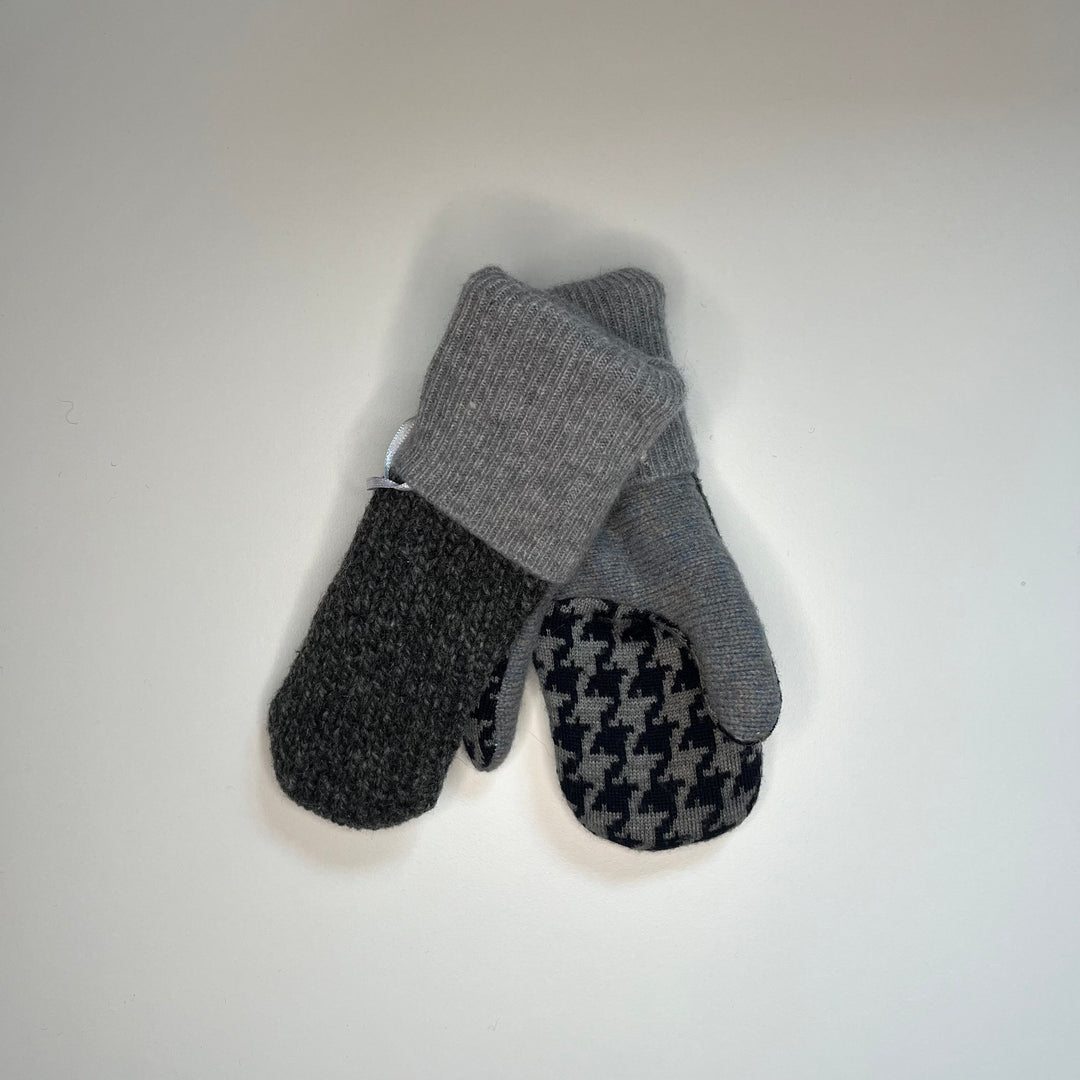 Grey & Black Mittens