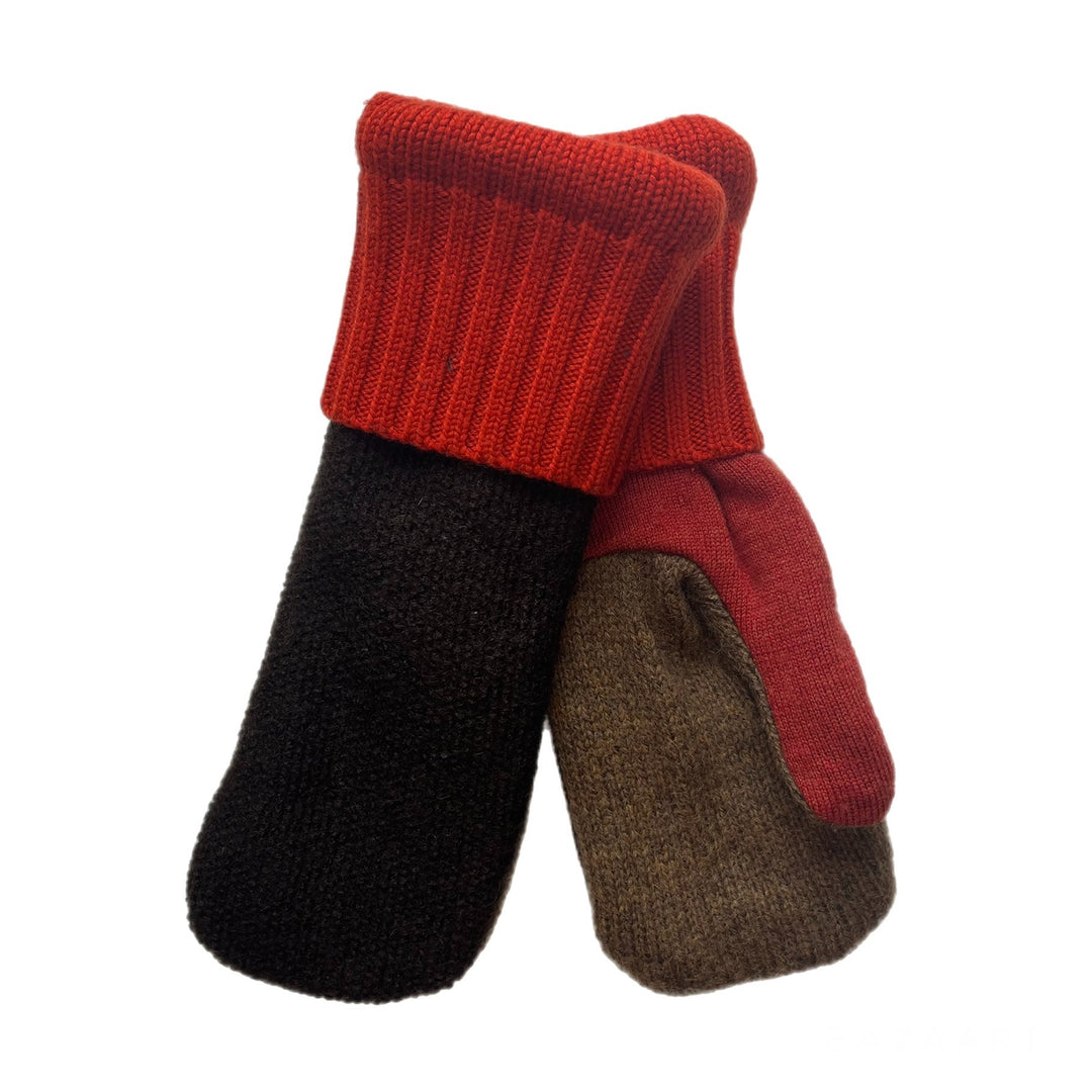 Brown and Orange Mens Mittens