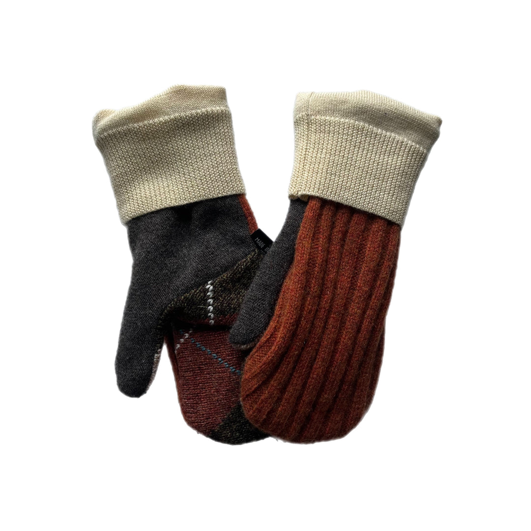 Orange and Yellow Womens Mittens