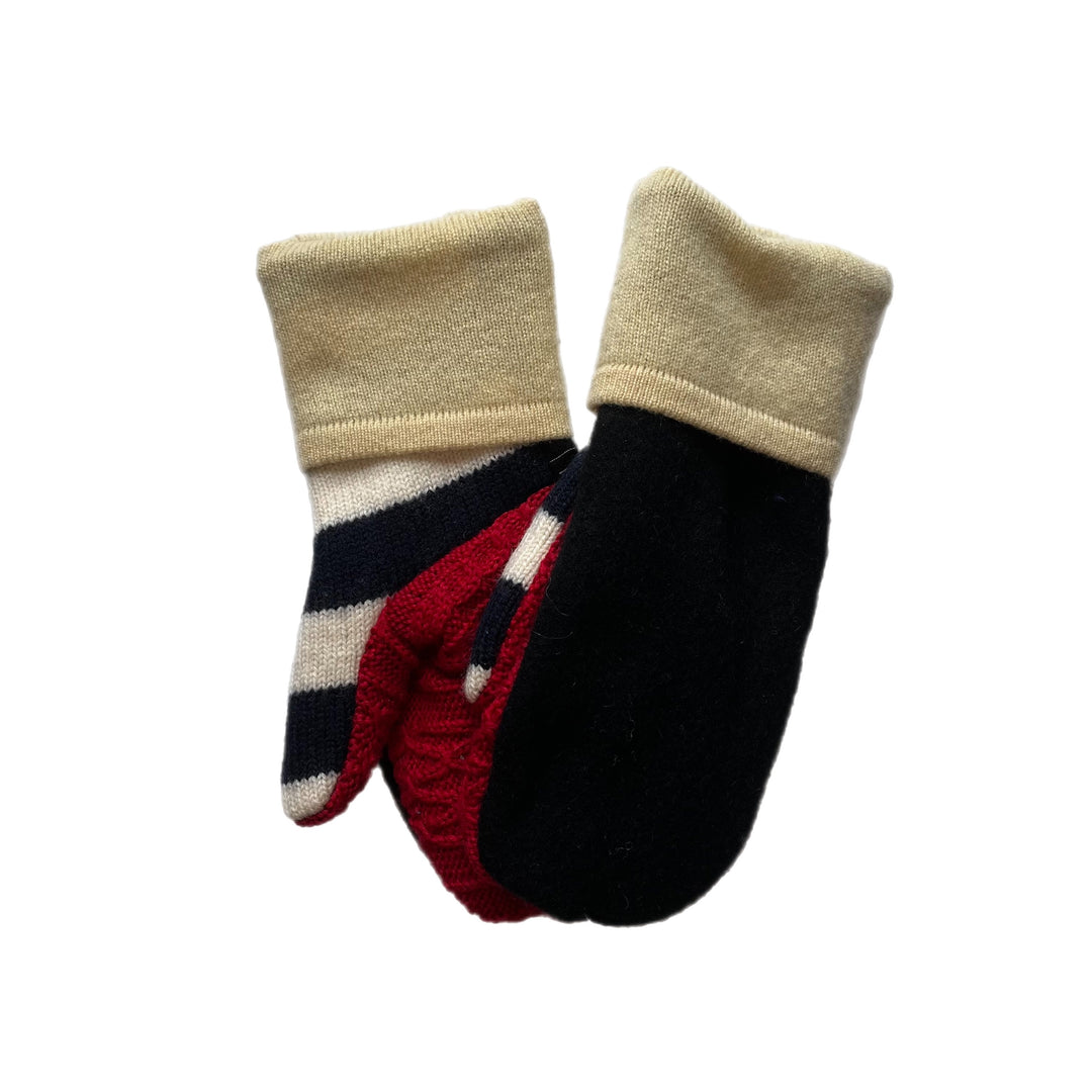 Black and Yellow Womens Mittens