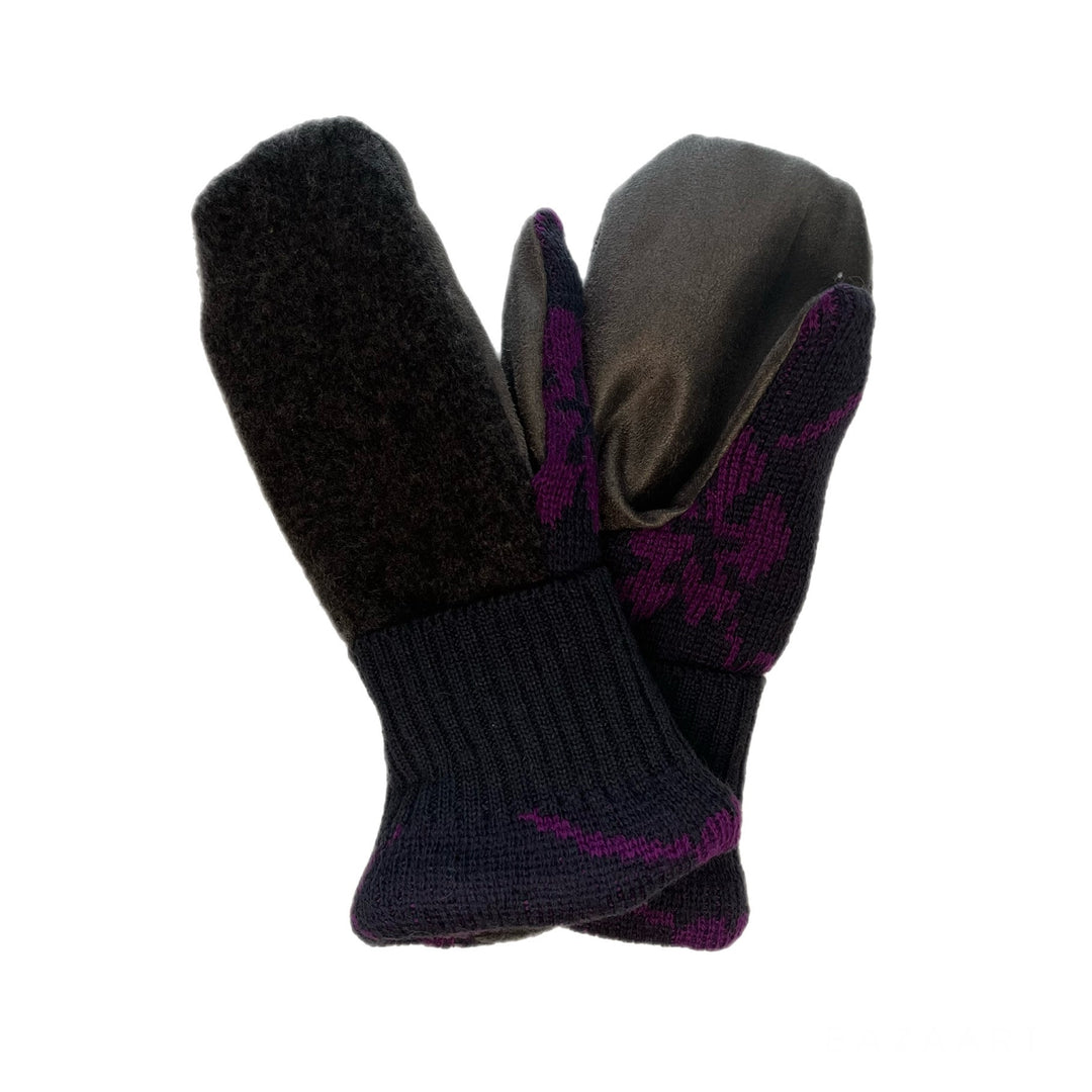 Womens Grey Driving Mittens