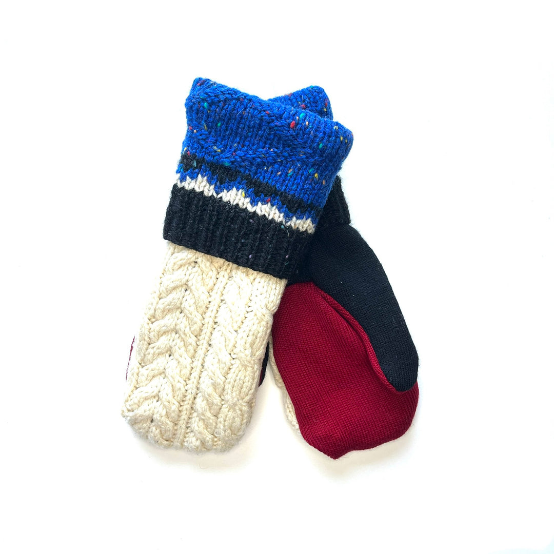 Blue & Cream Mittens