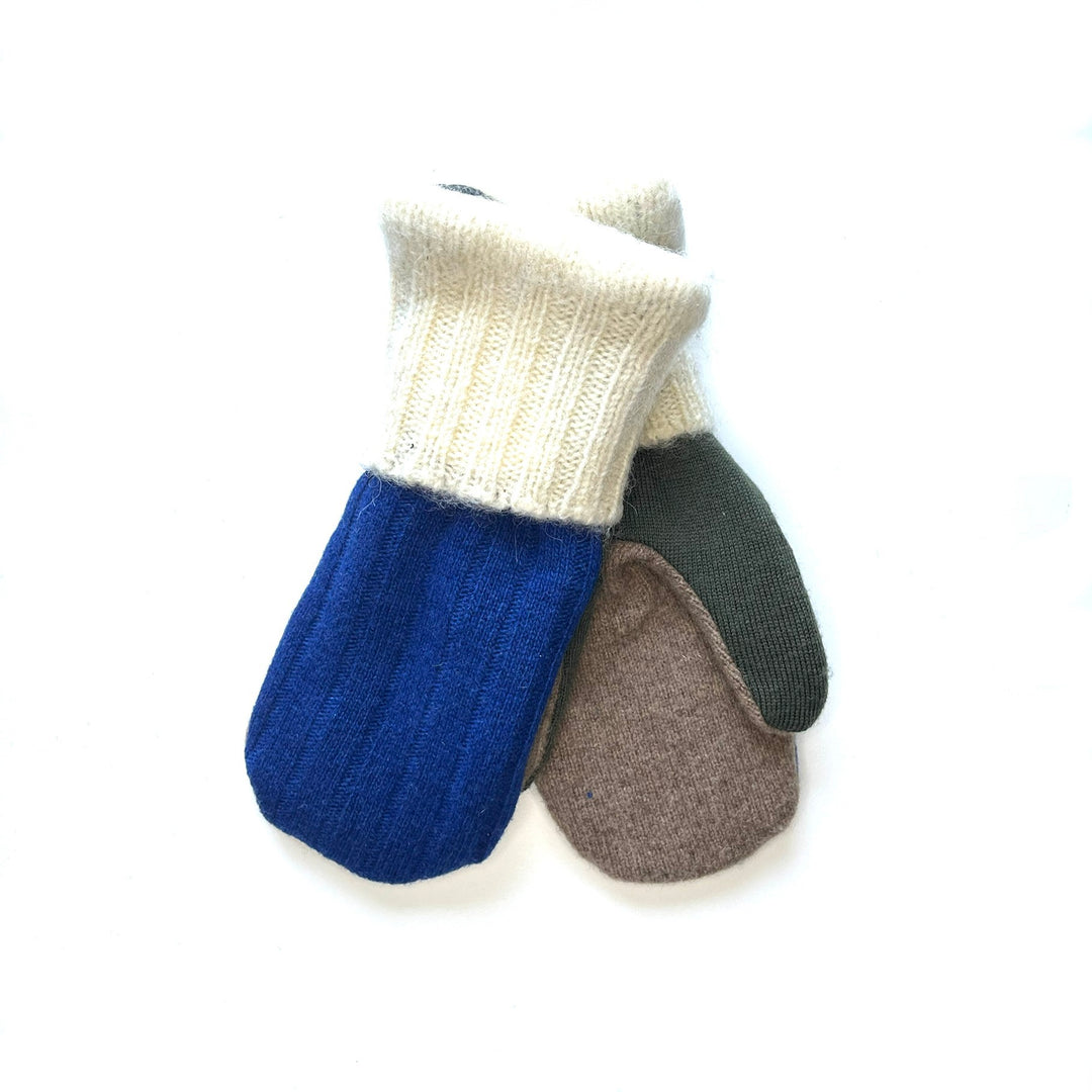 Blue & Cream Mittens