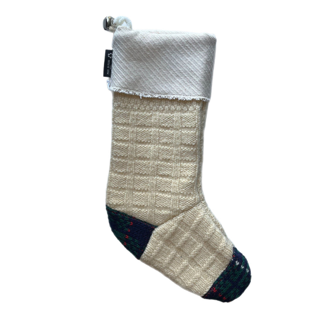 Green and White Christmas Stocking
