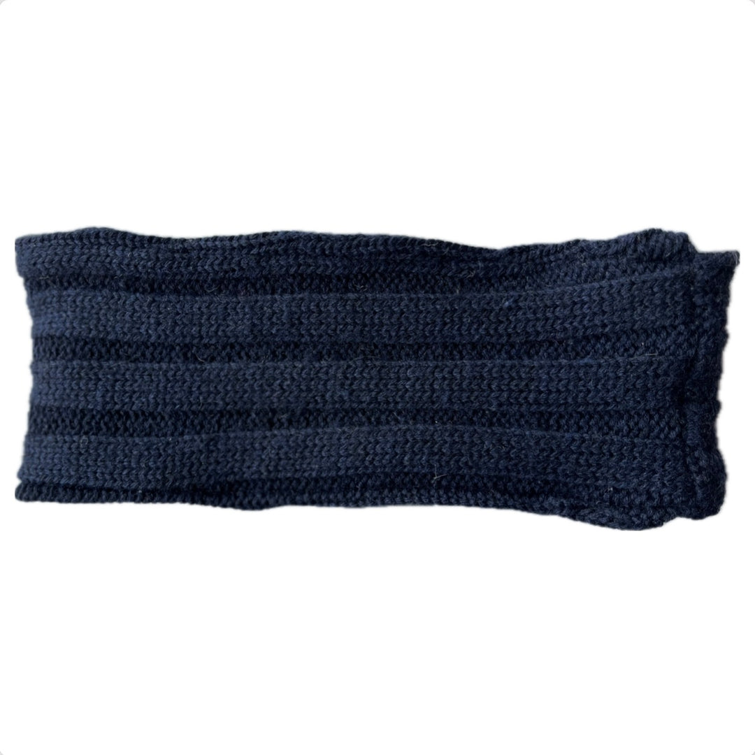 SALE Headband - Blue Cable Knit Uneven Stitching - 074
