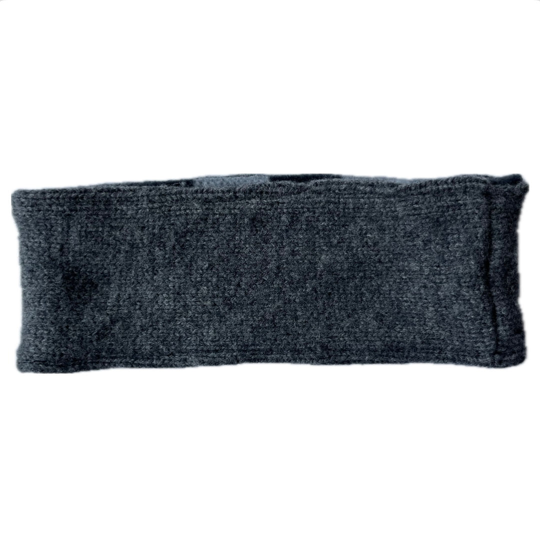 SALE Headband - Charcoal Uneven Stitching - 069