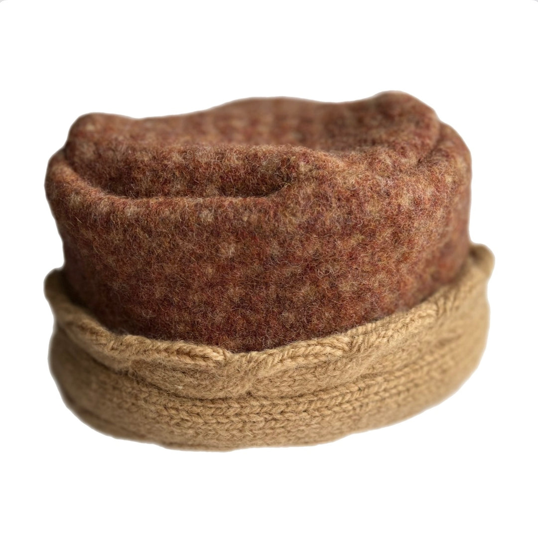 Women's Hat - Faded Orange & Cream Pattern - 58 | One Size