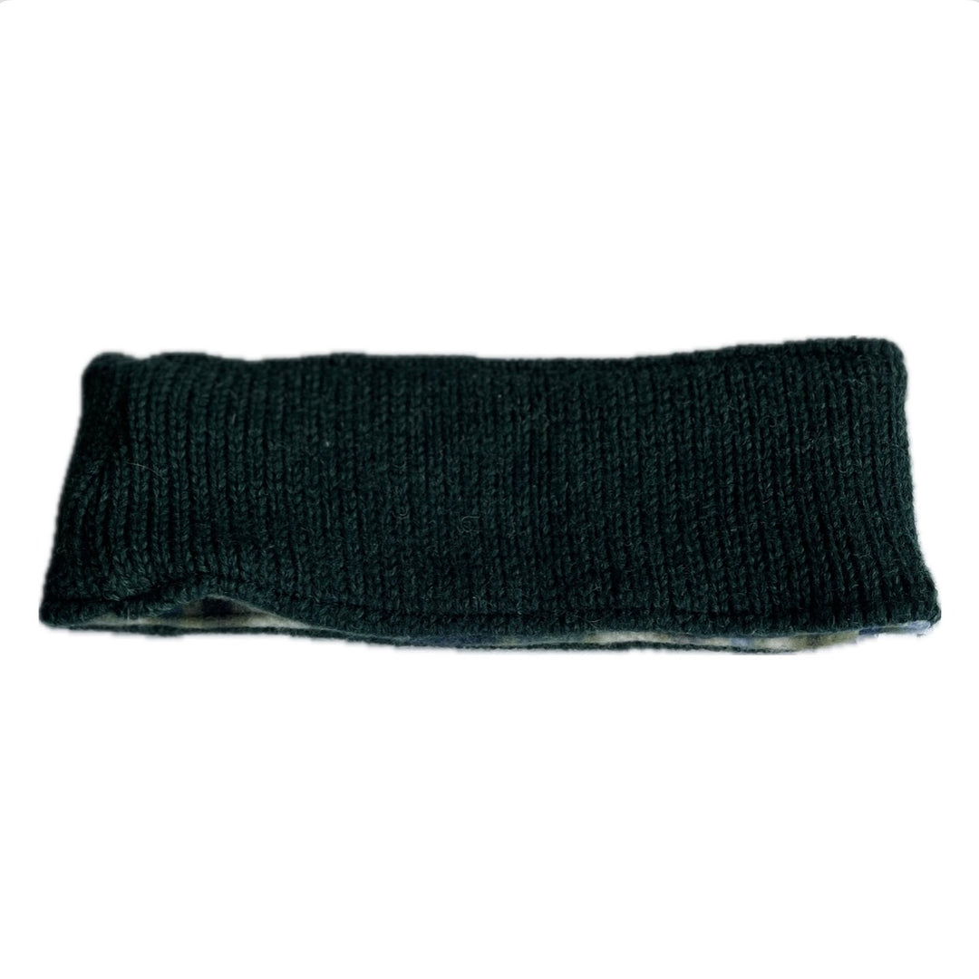 SALE Headband - Forest Green Uneven Stitching - 068