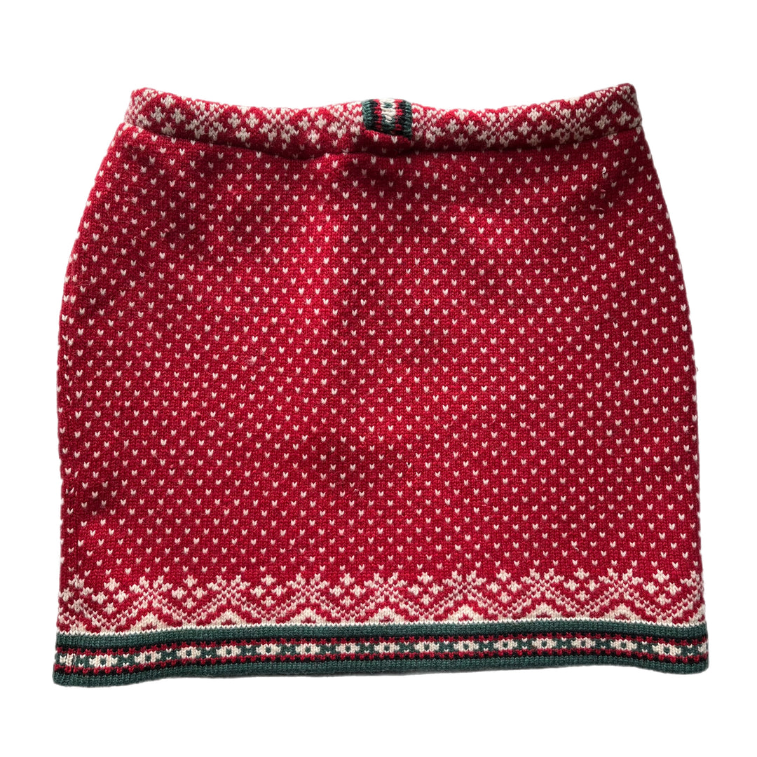 Womens Bun Warmer Skirt Red & Green
