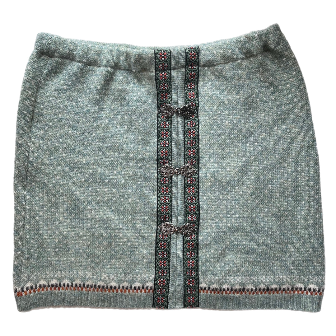 Womens Blue/Green Bun Warmer Skirt