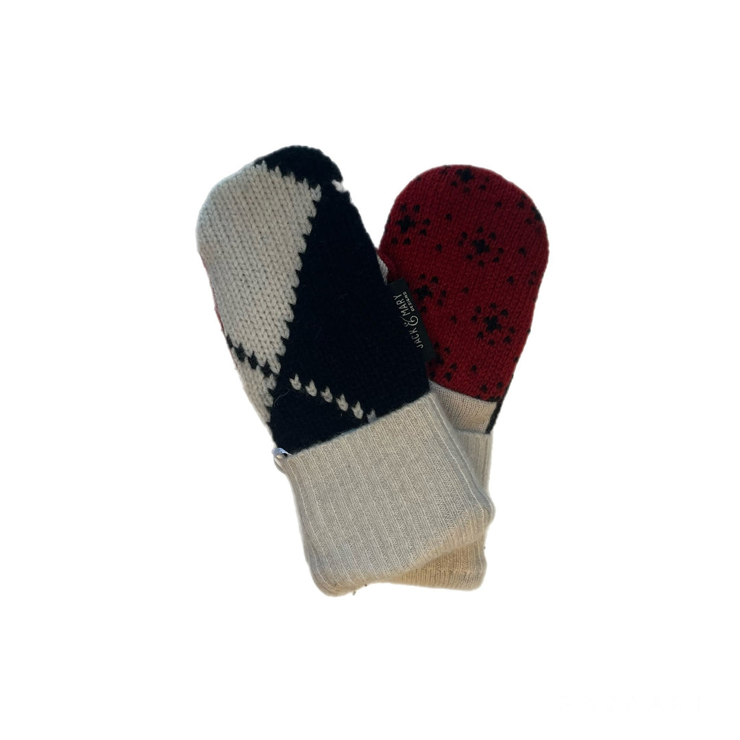 Kids Argyle Pattern Mittens