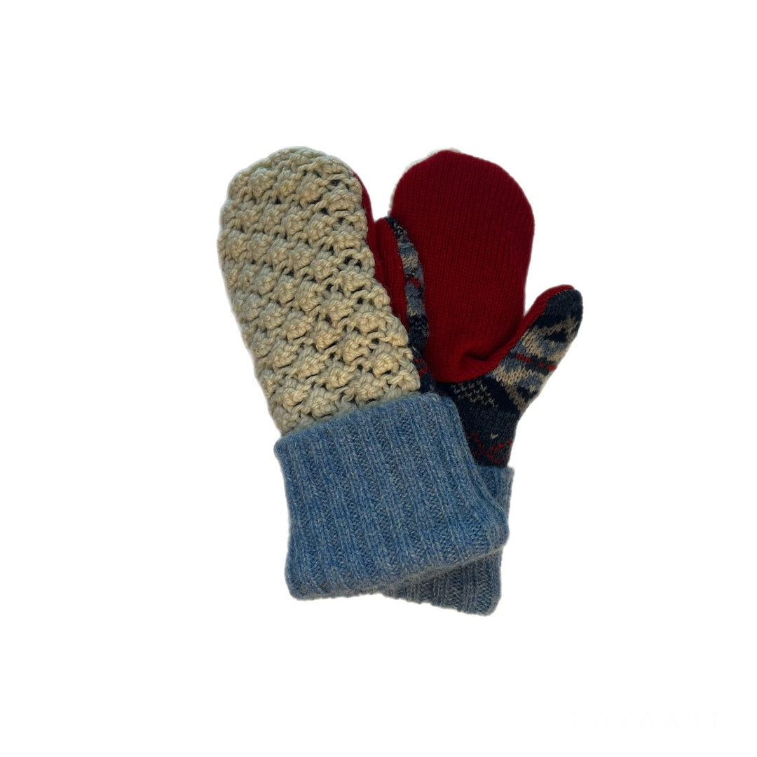 Kids Cream Cable Knit Mittens