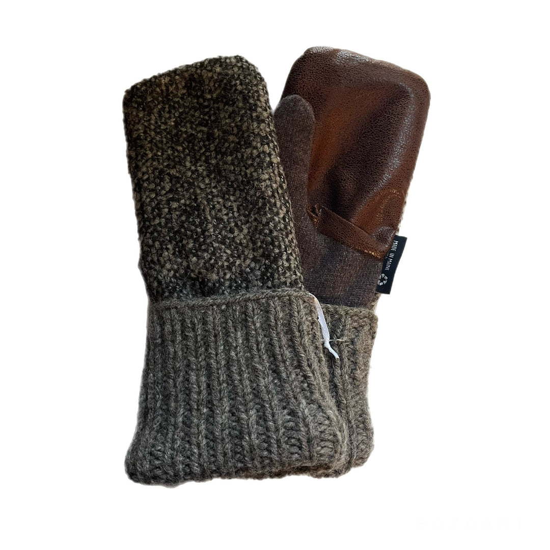 Grey Mens Driving Mittens