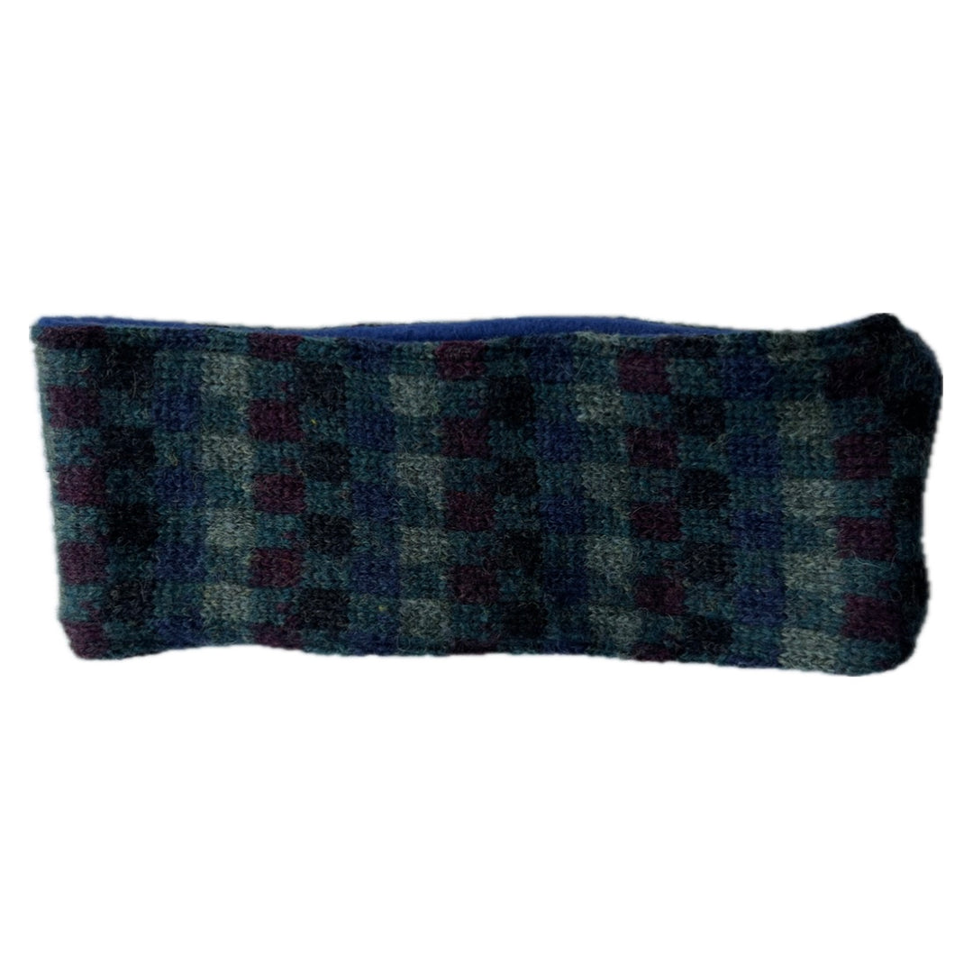 SALE Headband - Multicolor Checkered Pattern Uneven Stitching - 062