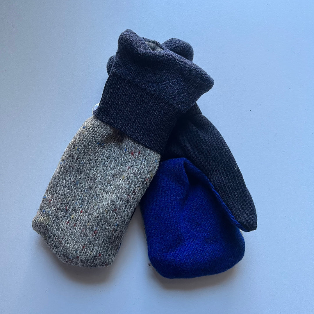 Blue & Grey Mittens