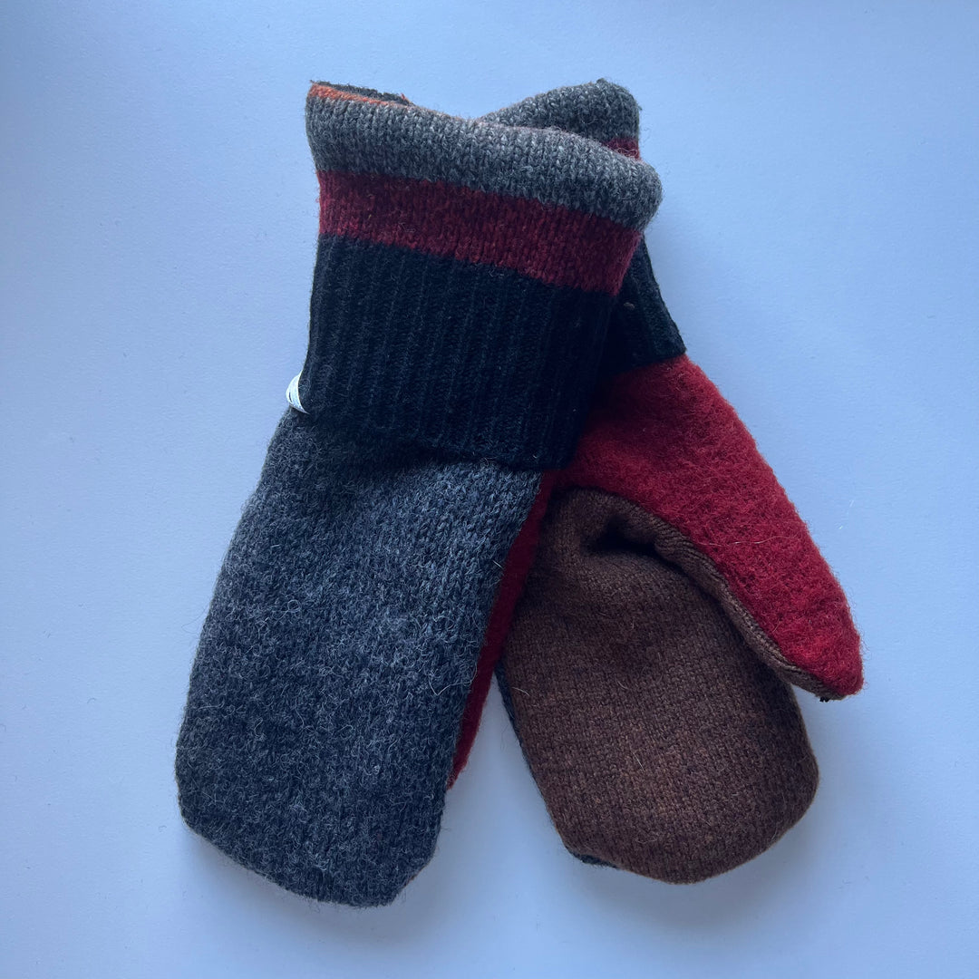 Red, Black & Brown Mittens