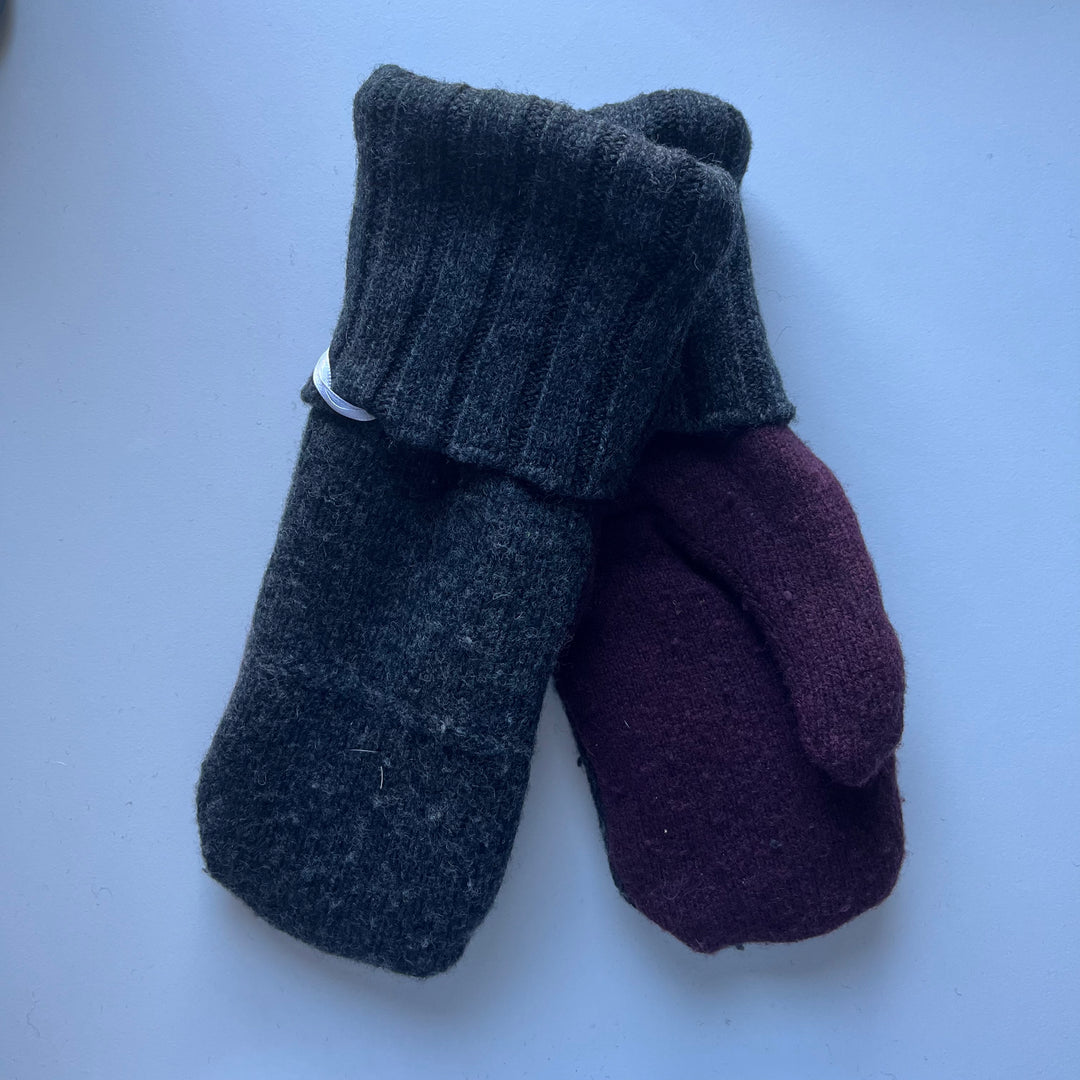 Grey & Purple Mittens