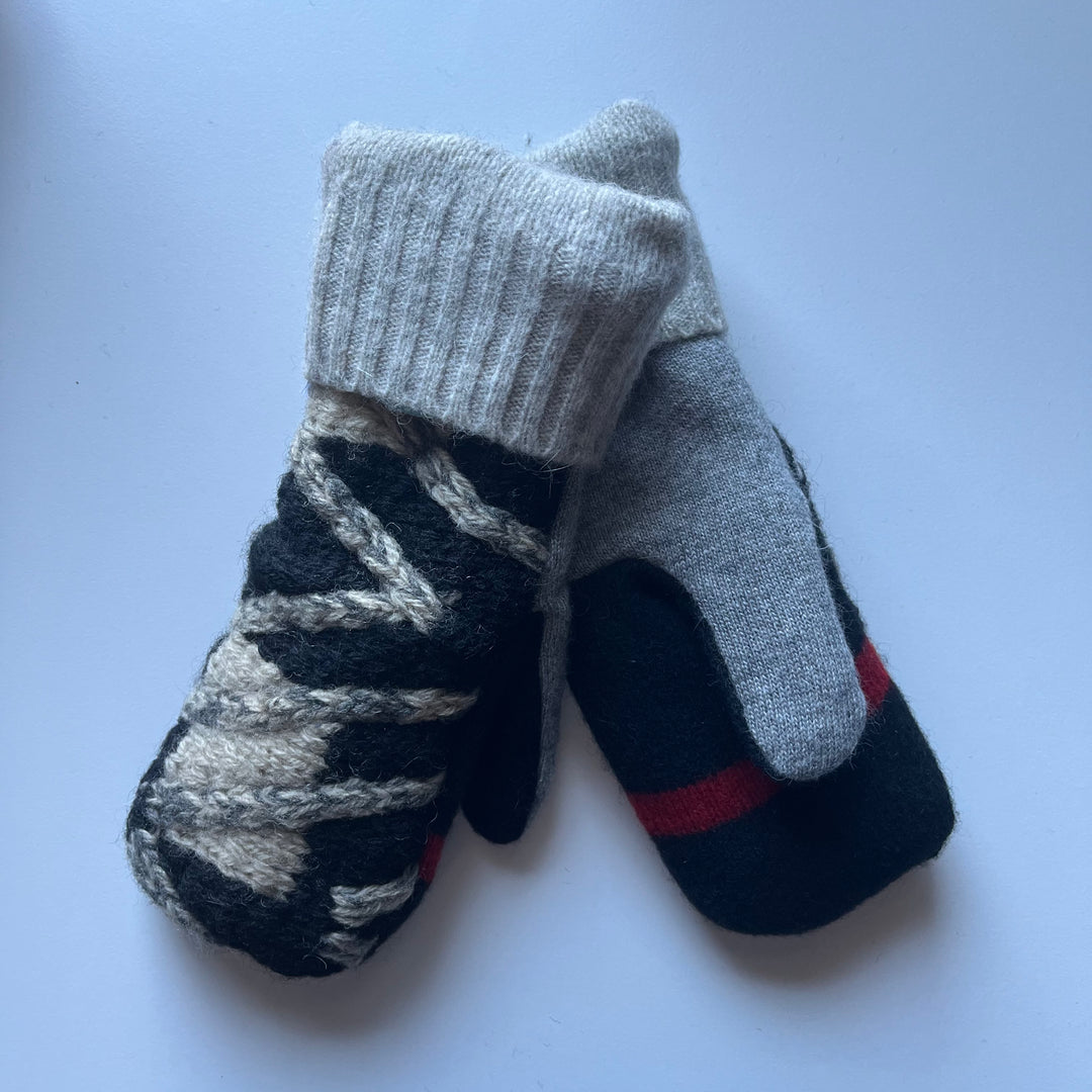 Black & Red Mittens