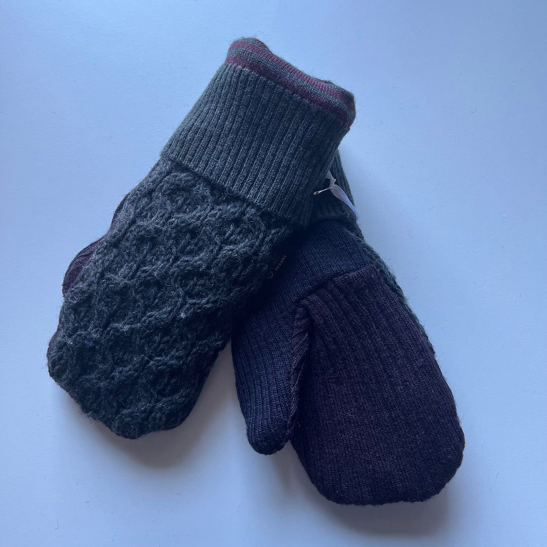Purple & Grey Mittens
