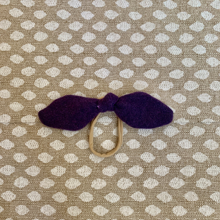 Cashmere purple hair bow