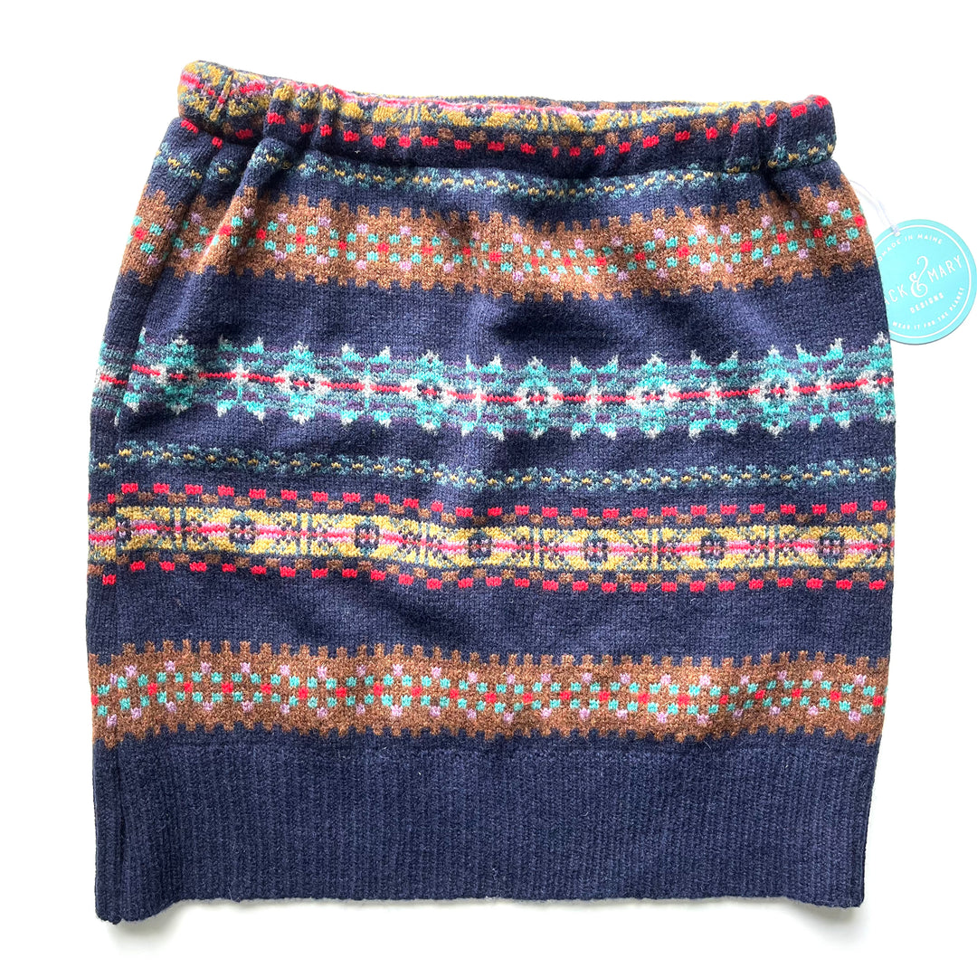 Blue Multicolor Bun Warmer Skirt