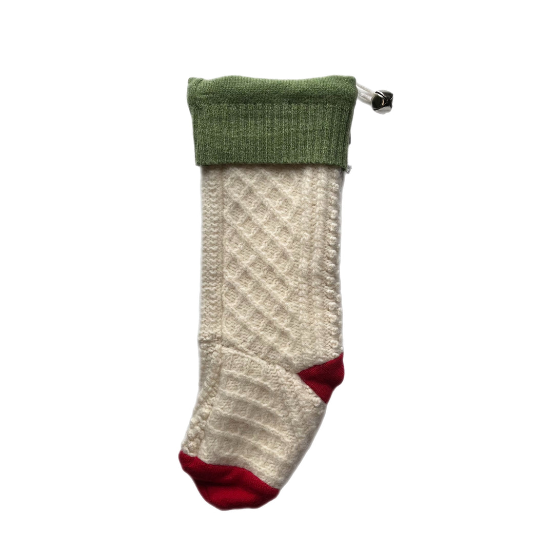 Red Green and Cream Christmas Stocking