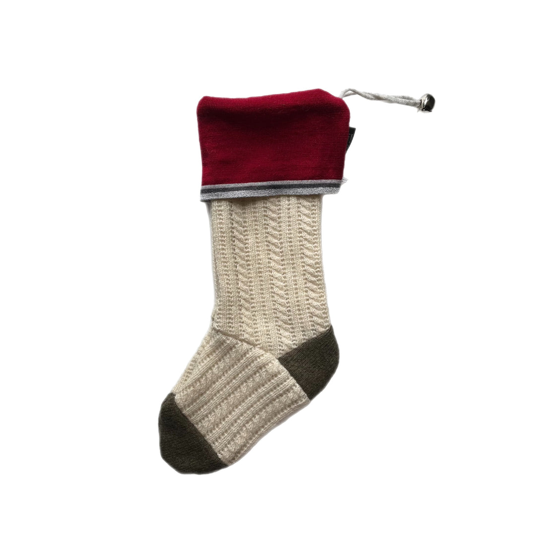 Red Green and Cream Christmas Stocking