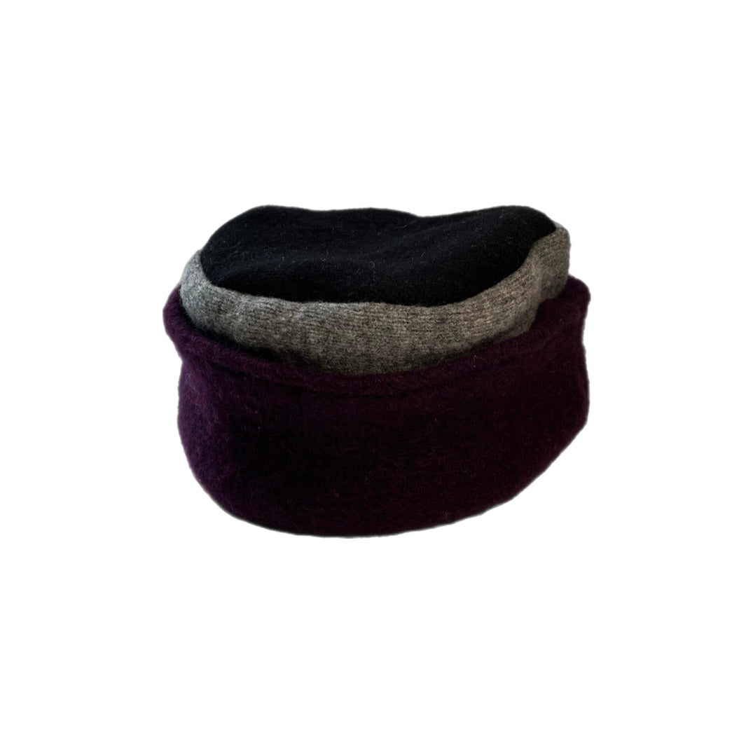 Womens Maroon and Black Hat