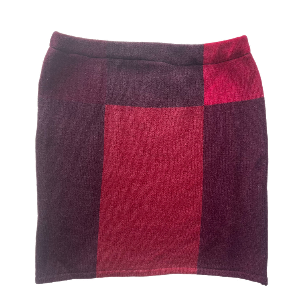 Womens Red Checkered Bun Warmer Skirt