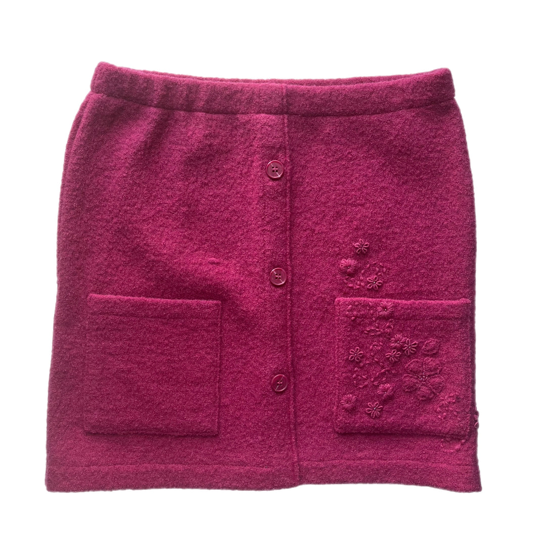 Womens Pink Bun Warmer Skirt with Flowers